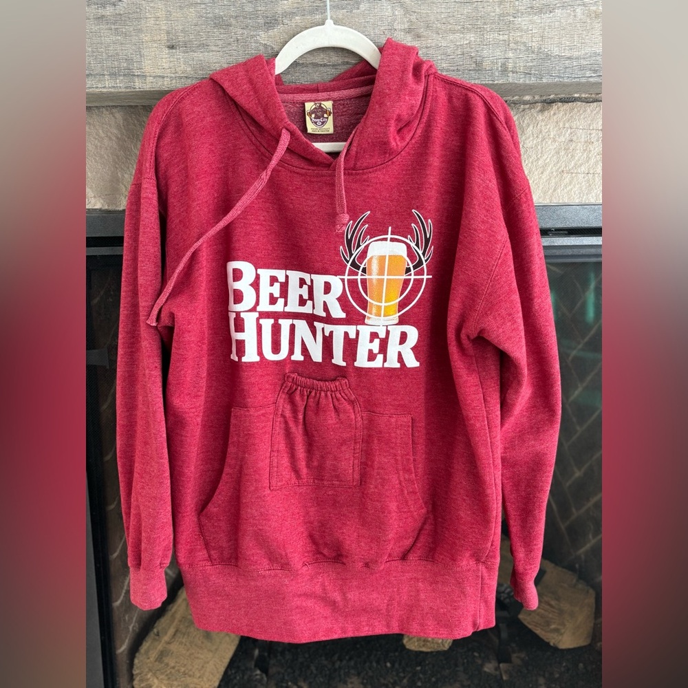 Beer Hunter Men's Red Hoodie